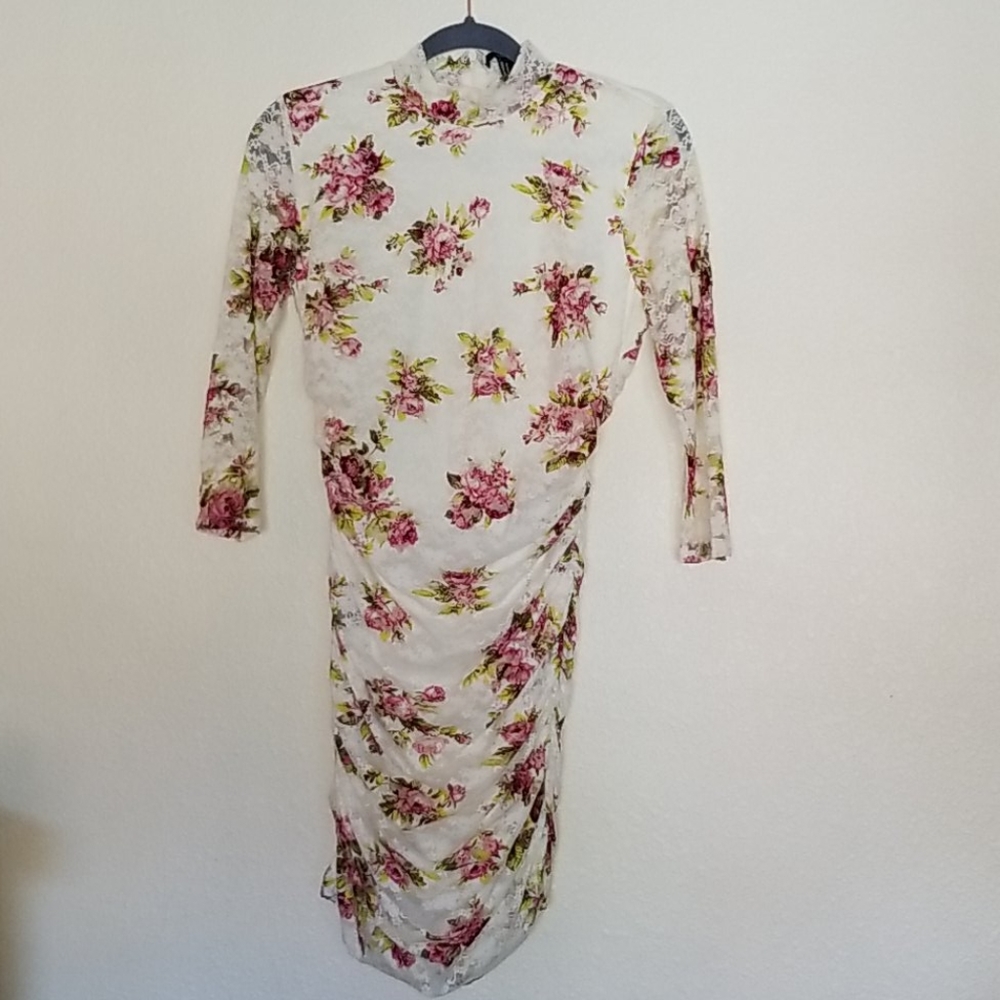 Sexy Lace Floral Bodycon Dress